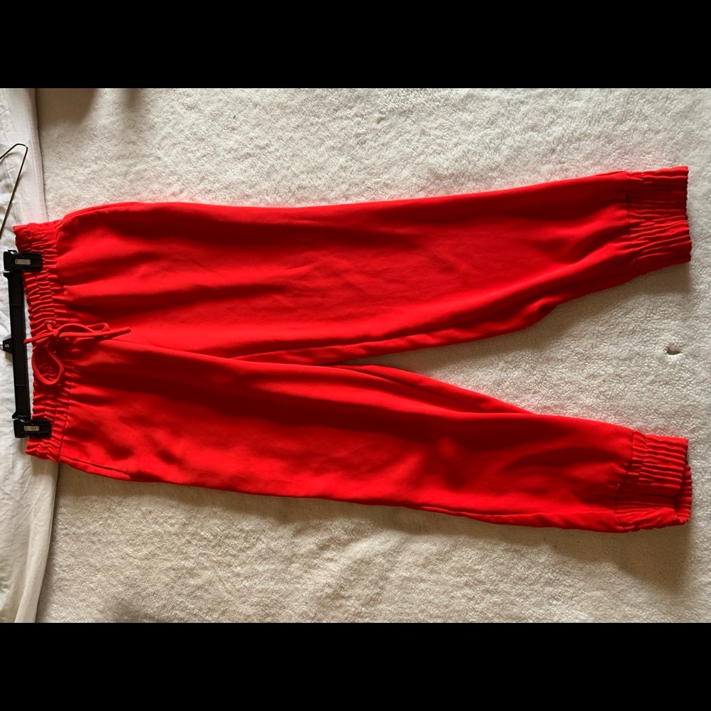 Zara red joggers